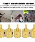 Check Out This Hella Cool 5 Piece 42mm Gemstone Hole Saw Kit With Golden Drill Cutters For Marble Glass And Ceramics To Make Precise Cuts Like A Pro. five gold 42mm hole saw bits for marble, tile and ceramic drilling