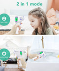Touchless Digital Forehead Thermometer For Adults And Kids At Home Non Contact Infrared Reading Quick Fever Alerts Safe Easy To Use Temperature Checker, 2-in-1 mode