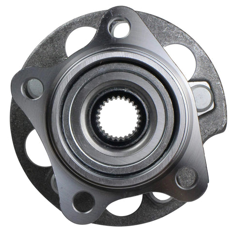 Rear Wheel Bearing And Hub Assembly For AWD Only Compatible With Toyota Highlander 2004 2013 Venza 2009 2016 Lexus RX330 04 06 RX350 07 09 RX400h 2006 2008 Rear Axle 5 Lug Replacement, top view showing 5-lug mounting plate and bearing detail