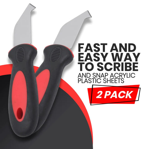 2 Pack Plexiglass Scoring Tool With Extra Sharp Steel Blade For Clean Snap Lines On Acrylic Plastic And Styrene Sheets Scribing Tool For Precise Breaks And Smooth Edges