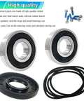 Heavy Duty Washer Tub Seal Bearing Kit For Samsung And Kenmore Front Loaders DC69-00804A includes rubber seals and bearings.