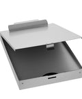 Heavy Duty Metal Clipboard With Dual Storage Compartments Holds 250 Sheets Letter Size Aluminum Clipboard With Self Closing Latch