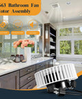 Upgraded Quiet Bathroom Exhaust Fan Motor Replacement for Universal Ceiling Vent Fans in modern bathroom setting