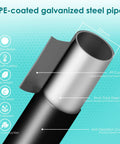 Diagram of PE-coated 25mm galvanized steel pipe for Flat Top Garden Arch Trellis For Climbing Plants Extra Large 11 Ft By 9 Ft