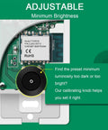 Adjustable brightness feature on Smart Dimmer Switch Black with Trailing Edge Tech for LED Bulbs, open view of circuit board