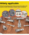 120 Piece Zinc Alloy Drywall Anchor Kit With 60 Self Drilling Anchors And 60 Expansion Screws For Drywall Hollow Brick And Lightweight Partition Walls No Pre Drilling Fast Installation For Diyers, zinc anchors and screws on wood