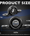 Kia Sorento Driveshaft Center Support Bearing Carrier For 2007 2008 3.3L 3.8L OE Replacement product dimensions and size
