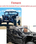 UTV with Rugged Roof Mount Brackets For 50 Inch And 52 Inch LED Light Bars Fits Maverick X3 And X3 Max 2017 2026 All Models Upper Roof