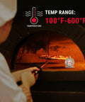 Chef using Two Pack Analog Oven Thermometer For Gas Ovens 50 To 300C And 100 To 600F Stainless Steel 431 Gauge in oven