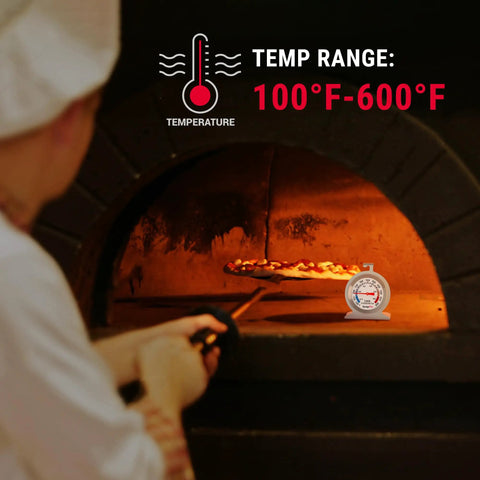 Chef using Two Pack Analog Oven Thermometer For Gas Ovens 50 To 300C And 100 To 600F Stainless Steel 431 Gauge in oven