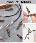 40 Pcs Bolo Tie Tips Set In 4 Colors, 1.4 Inch Long Brass End Caps, 9mm Bolo Tie Findings For DIY Crafts And Clothes Decor, Retro Western Style Dope Accessories Replacement Buckles on cords