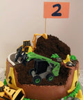 Durable Skid Steer Loader 3 In 1 Diecast Metal Construction Truck With Forklift on chocolate cake with construction theme