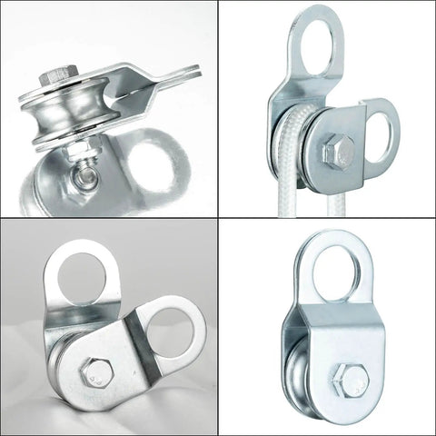 Open Cable Pulley Block With Built-In Bearings For Smooth Lifting, Dual-Sided Opening Design For Easy Rope Insertion, Heavy-Duty Hoist Pulley System, Supports Up To 110 Lb Load, Quick Setup For DIY Lifting Projects, 32mm steel pulley