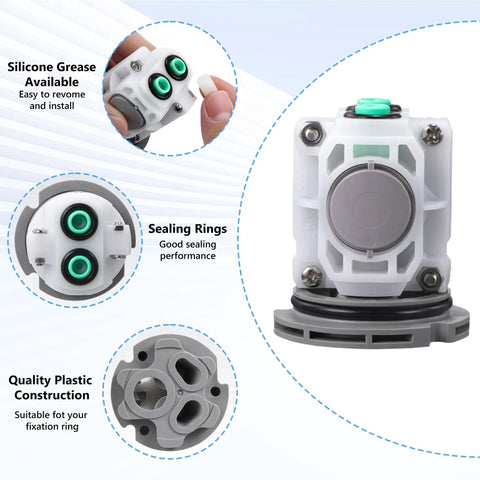 Pressure Balancing Shower Valve Replacement Cartridge For R110 R120 R115 R125 Series with sealing rings and grease shown