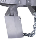 Close-up of the chain and mechanism on the Pro Grade Precision Garden Seeder With 7 Seed Plates For Home Gardeners, Sweet Corn Planter
