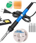 60W Adjustable Temperature Soldering Iron Kit for Electronics and Jewelry Repair, a Must Have for DIYers, 110V Fast Heating Tool