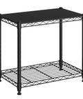 Beefy 2 Tier Metal Wire Storage Shelves With Adjustable Racks Holds Up To 200 Lbs Per Shelf Black Steel Organizer for spaces