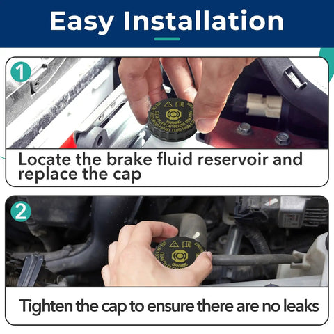 Nissan Rogue Brake Fluid Reservoir Cap 2 Pack for 2015 to 2023 Rogue and 2017 to 2021 Rogue Sport Replacement Cap installation instructions