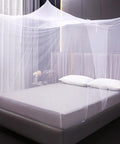 One Side Opening Bed Canopy Netting For Full Size Beds Outdoor Camping Home Dorm Mosquito Screen 380 Mesh Polyester 75x64x71 Inches Keeps Bugs Out Perfect For Bedroom Patio Garden Travel installed on bed