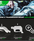 Premium Engine And Transmission Mount Kit For 2007 2015 Cooper showing mounts and tools for replacement installation.