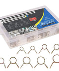 DIY Friendly 290 Piece Hose Clamp Set For Fuel Lines Water Pipes And Air Tubing Including 9 Sizes From 5mm To 13mm with box