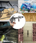 Siphon Feed Sand Blaster Kit For Cabinets And Parts Rust Removal Pro Grade Aluminum Pistol Grip Gun With Nozzle in use