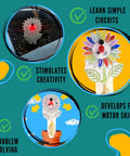 Soil Moisture Sensor Kit For Beginners DIY Light Up Plant Water Indicator with floral design and educational benefits