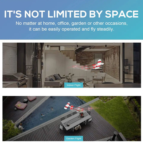 KF606 RC Plane for Newbies with Three Batteries 2 4 GHz Remote Control Airplane shown flying indoors and outdoors