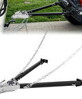 Beefed Up Tow Bar With Quick Connect Brackets And Safety Chains 2 Inch Hitch Ball 5500 Lb Towing Capacity 41 Inch Opening Bumper Mounted Universal Towing Bar For RV Car Trailer Truck Alloy Steel installed on RV bumper