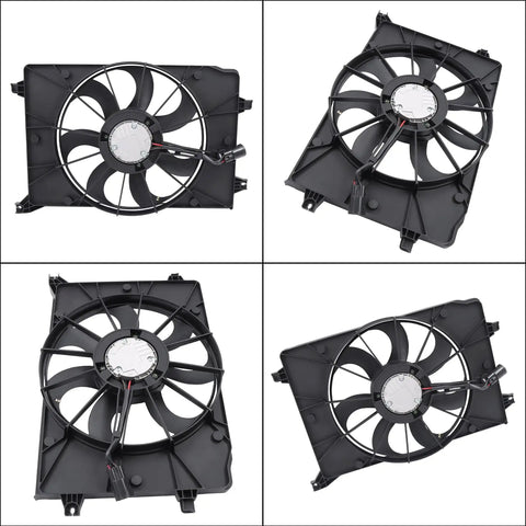 Premium Engine Cooling Fan Replacement For Chevy Bolt Euv And Bolt Ev 2017 To 2022 showing brushless motor, heavy-duty molded blades.
