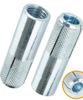 Drop-In Anchors 1/2 Inch Zinc-Plated For Concrete Heavy-Duty Industrial-Strength Set Of 4 Easy Install Secure Mounting close-up