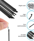12 Pack 290mm Stainless Steel 14G Bike Spokes With 12Mm Nipples Black Electroplated For Mountain And Road Wheels Heavy Duty Rust Resistant Set