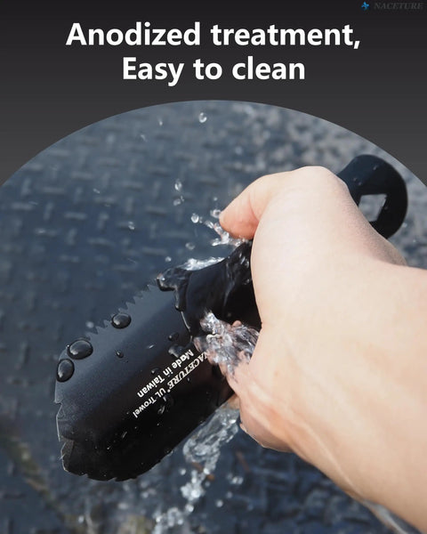 Washing Backpacking Trowel Aluminum Shovel Multitool With Longer Handle For Hiking Camping And Survival Gear Black 1 Pack