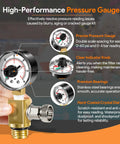 Brass air relief valve with pressure gauge for pool filter RV40600; compatible with FNS, Predator, Quad DE, Warrior