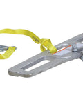 Swivel Forklift Hook Plate, Heavy Duty Steel Construction, Double Fork Slides, 4000 Lb Capacity, Safety Latch, Carriage Mount Attachment