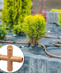 Four Way Cross Tee Fittings For One Half Inch Drip Irrigation Tubing Pack Of Twelve Barbed Cross Connectors For Lawn Garden