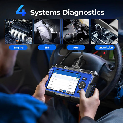 User holding AD600S OBD2 Scanner Pro Grade Android 11 Diagnostic Tool for Engine ABS SRS Transmission 9 Reset Services
