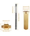 Heavy Duty Pool Filter Clamp Ring Knob Assembly Quick Fix Retainer Threaded Rod dimensions with steel construction and brass parts.