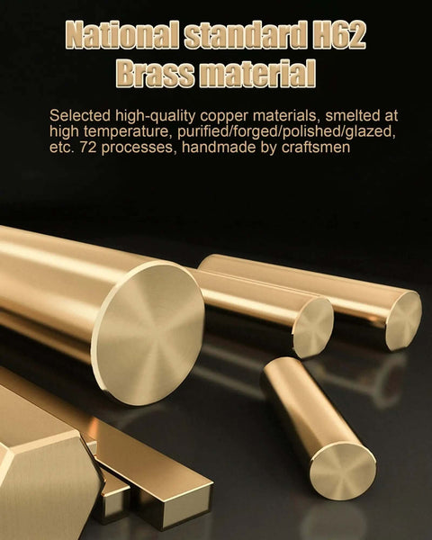 H62 brass rods and bars in various shapes for industrial use