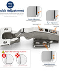 Close-up of 30 Pack European Kitchen Cabinet Hinges Soft Close Full Overlay Frameless Heavy Duty Concealed Cup Hinges Adjustable