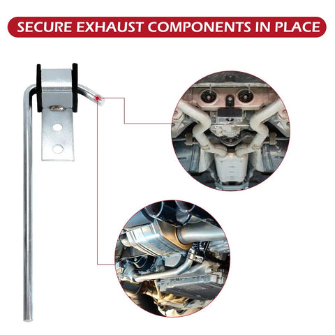 Close-up of Four Pack Built Tough Heavy Duty Exhaust Hanger Rods 3/8 Inch By 10 Inch Universal Fit in automotive application