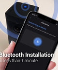 Indoor Home Security Camera With 360 Degree Pan, 1080P HDR, setup via Bluetooth on smartphone screen
