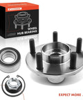 Front Wheel Bearing And Wheel Hub Kit For Ford Transit Connect 2010 2011 2012 2013 5 Lug, shown with parts and packaging