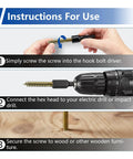 Instructions for using Straight Up Solid 20 Pack Of 5/16-18 X 2 Inch Gold Double Headed Hanger Bolts With Driver Bit.