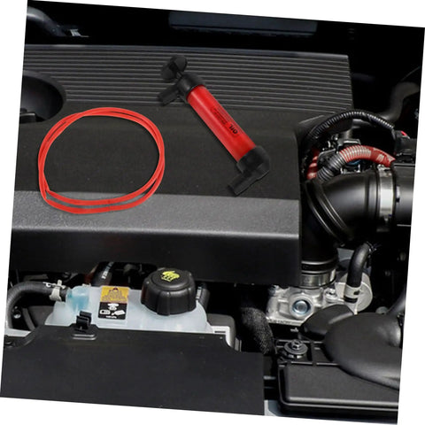 Automotive Fluid Extractor Pump 2 Piece Set Manual Oil Change Transfer For Cars Brake Fluid And Engine Oil Multi Vehicle Use Easy Change Tool Great For Home Garages And Pro Shops on engine bay
