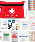 Compact 122 Piece Family First Aid Kit For Home Travel Camping Hiking Car School And Outdoor Adventures Waterproof