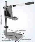 Hella Sturdy Universal Drill Press Stand Top Shelf Workbench Mount with 15.75in height and heavy steel base for stable drilling tasks.