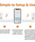 Simple setup guide for Six Outlet Smart Power Strip With Usb C Charging, Alexa Enabled Wifi Extension Cord with smartphone.