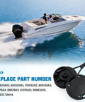 Trim Sender Limit Switch Kit Replacement For Mercruiser Sterndrives MC I R MR Alpha One Alpha One Gen II Bravo displayed near boat