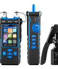 Front view of One-Stop Network Cable Tester Kit with RJ45 crimp tool and optical power meter for Cat5 Cat6 Cat7 8P8C.